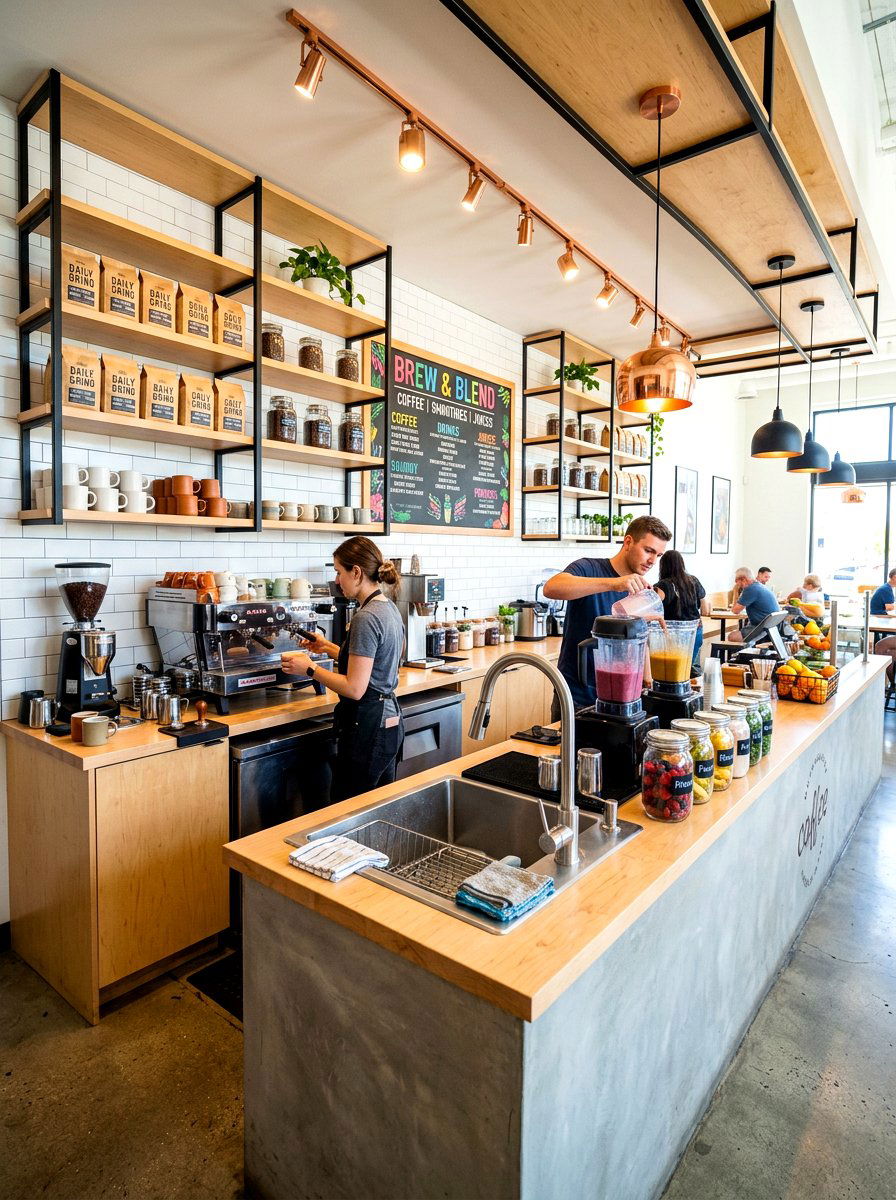 Coffee And Smoothie Combo Bar - 30 smoothie nook kitchen ideas