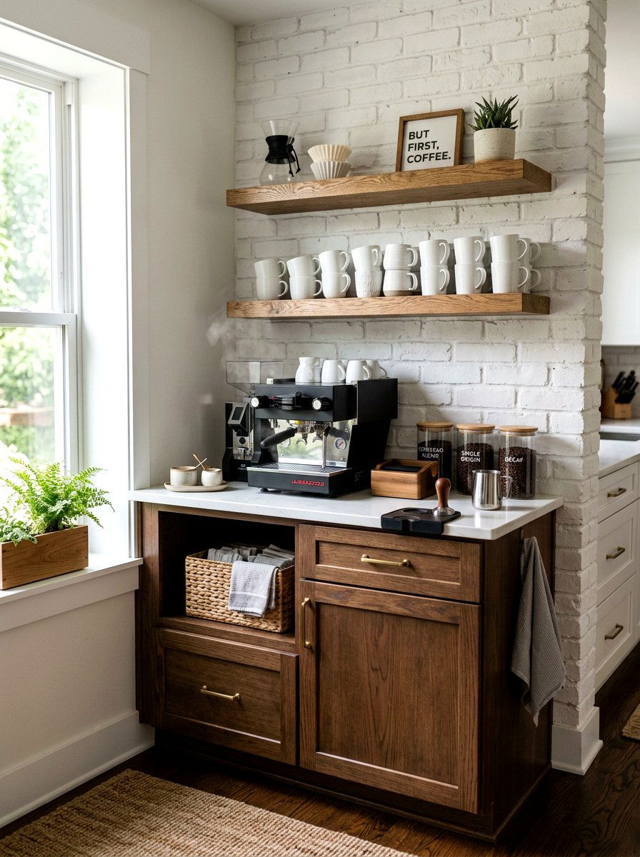 Coffee Bar Cabinet - 30 repurposed cabinet ideas