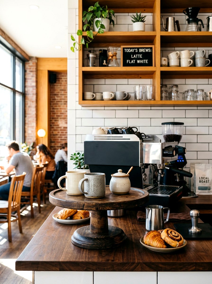 Coffee Bar Cake Stand Station - 30 cake stand kitchen decor ideas