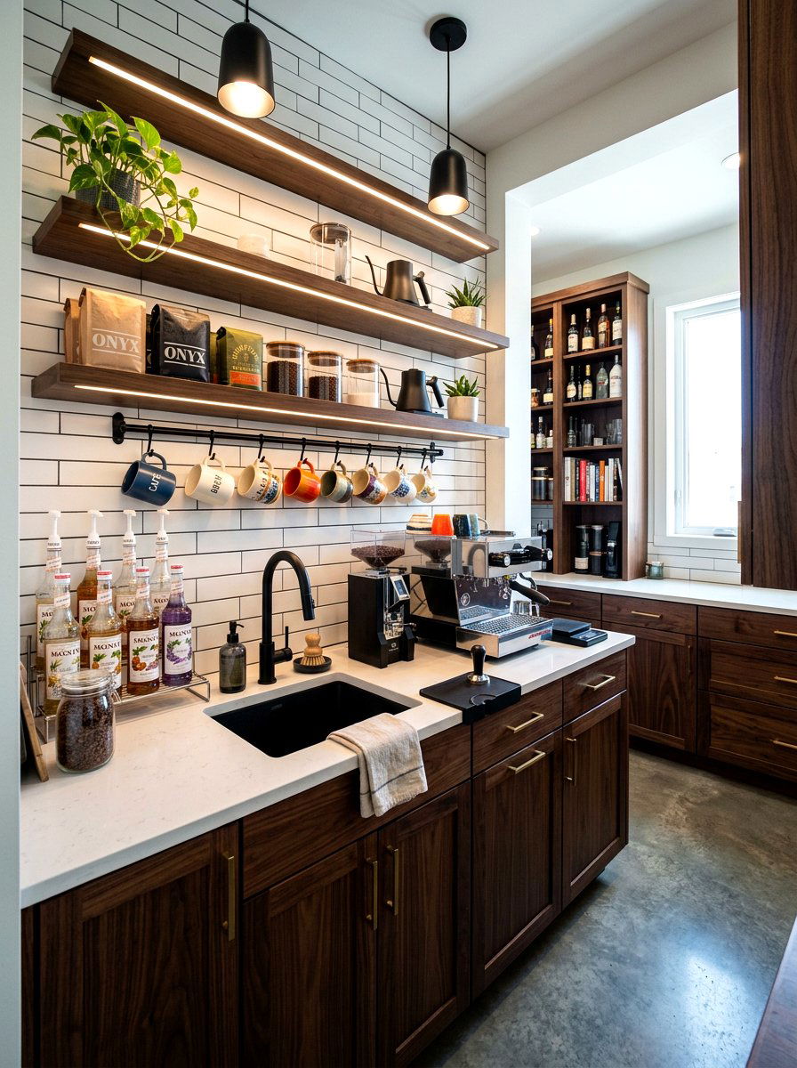 Coffee Bar Pantry - 30 kitchen pantry ideas