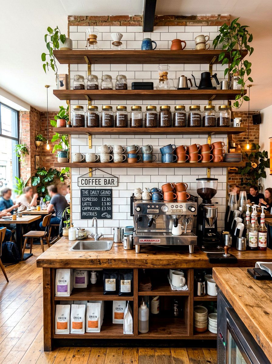 Coffee Bar Shelves - 30 kitchen shelfie ideas
