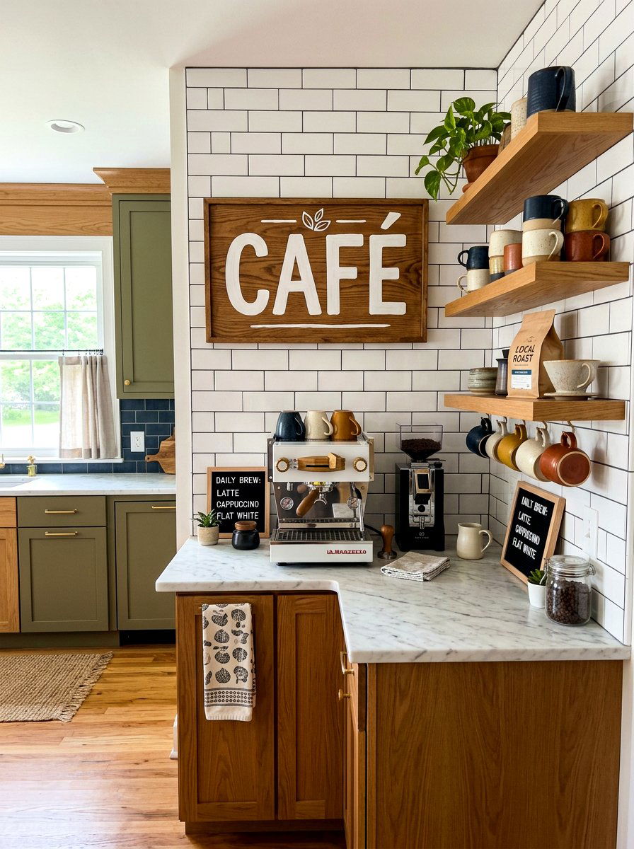 Coffee Bar Signage - 30 kitchen wall decor ideas