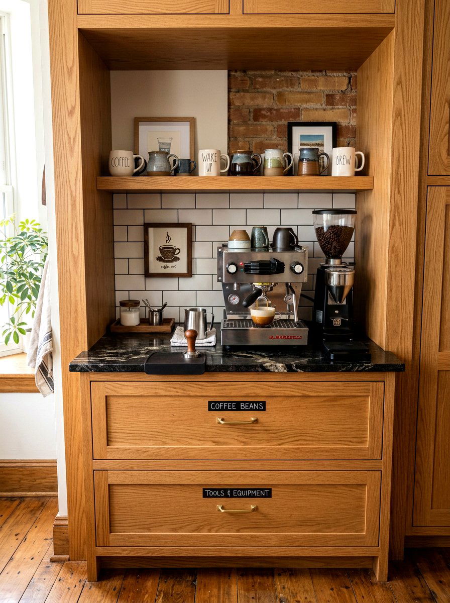 Coffee Bar Station - 30 kitchen remodel ideas