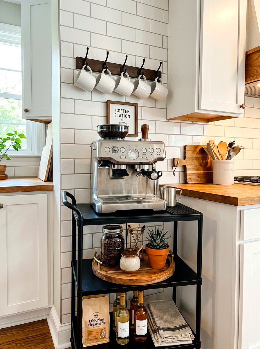 Coffee Bar Station - 30 cozy apartment corner ideas