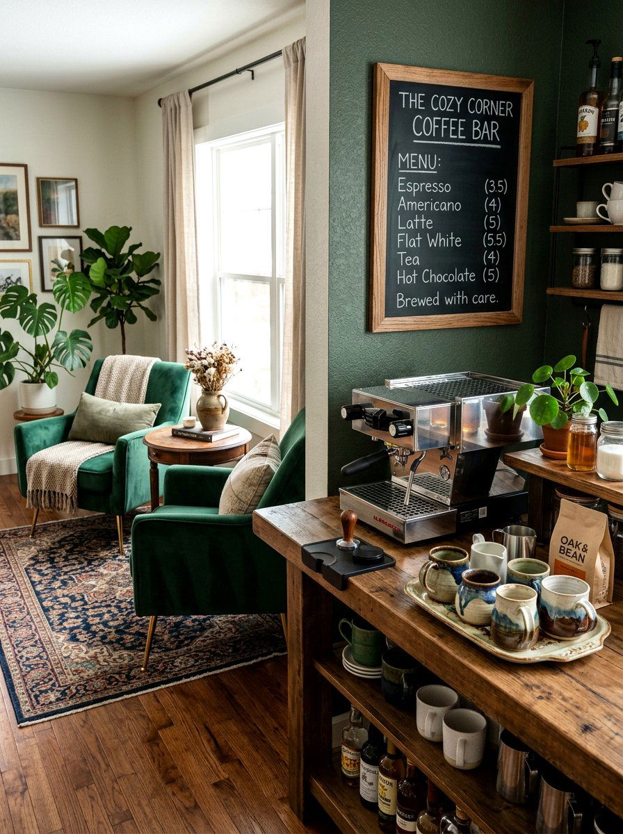 Coffee Bar Station - 30 romantic hosting at home ideas