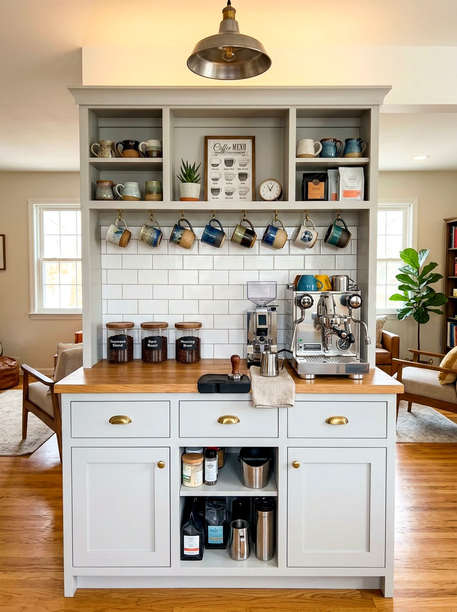 Coffee Bar Station Hutch - 30 kitchen hutch ideas