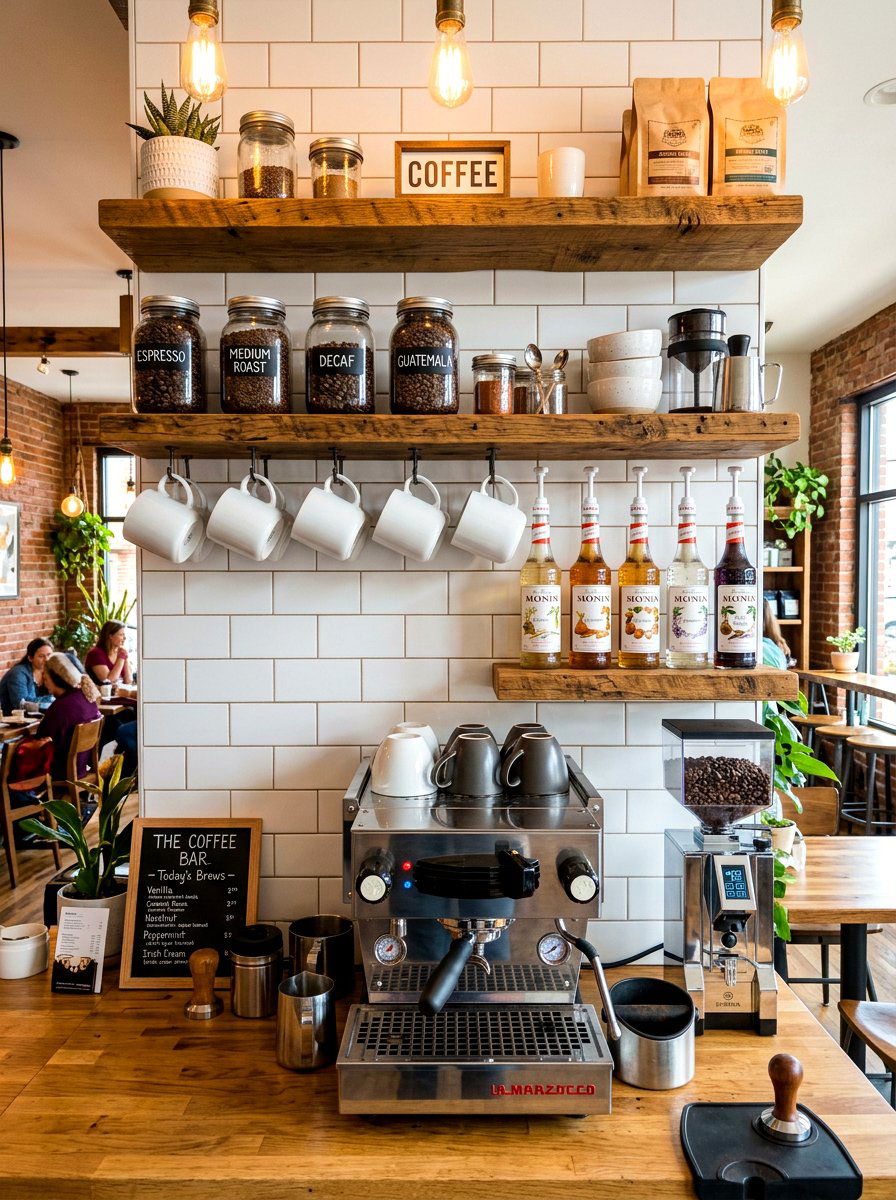 Coffee Bar Station Shelf - 30 shelfie decor ideas