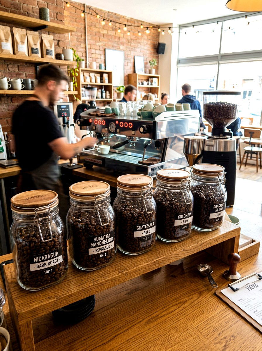 Coffee Bean Jar - 30 glass jar pantry ideas