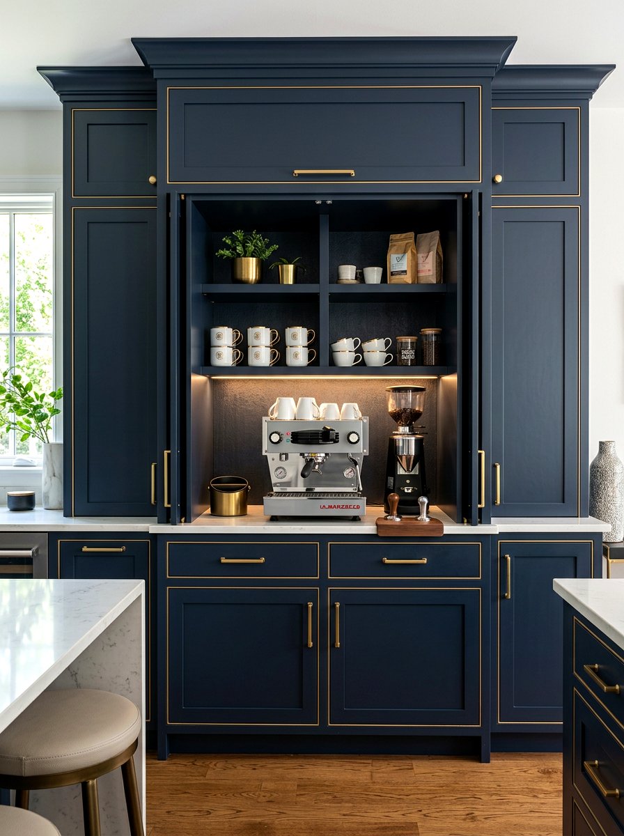 Coffee Station Cabinet - 30 cabinet appliance storage ideas