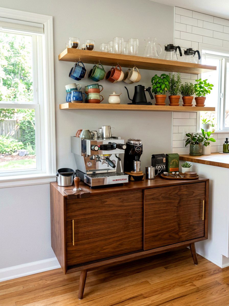 Coffee Station Home Bar Setup - 30 holiday hosting room ideas