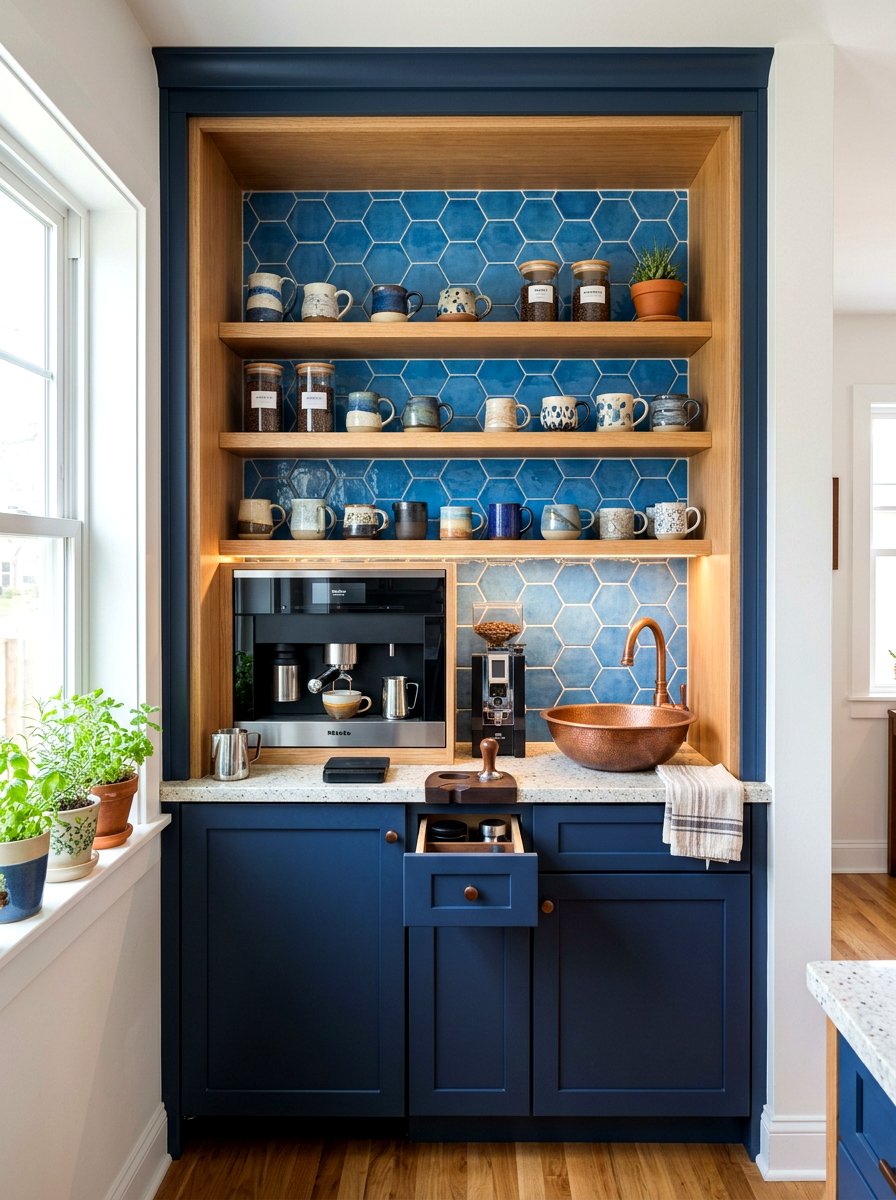 Coffee Station Nook - 30 messy kitchen ideas