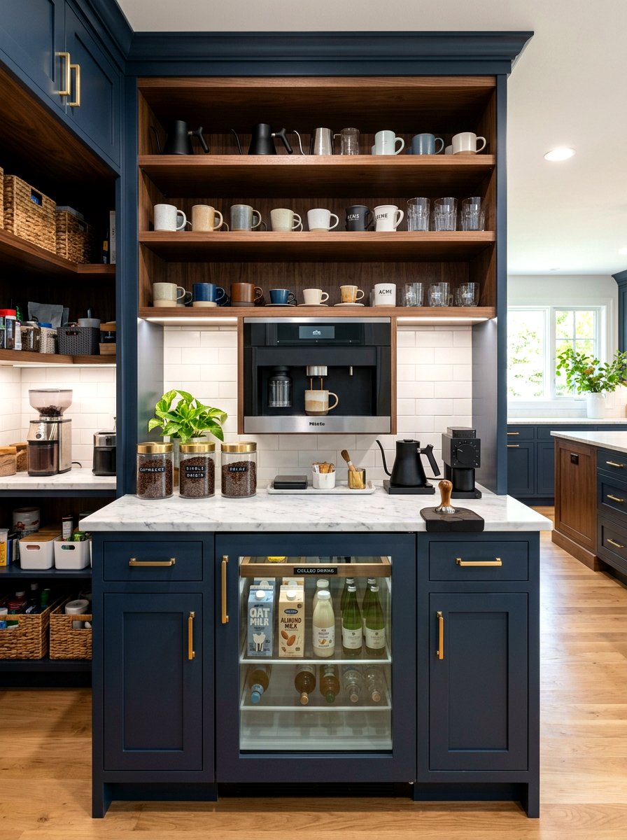 Coffee Station Pantry - 30 traditional prep kitchen ideas
