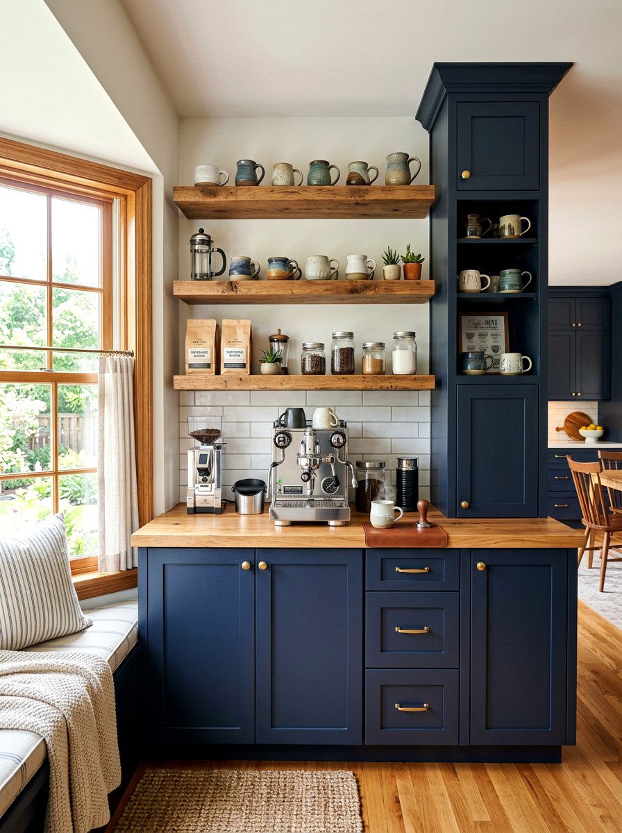 Coffee Station Pantry - 30 freestanding pantry cabinet ideas