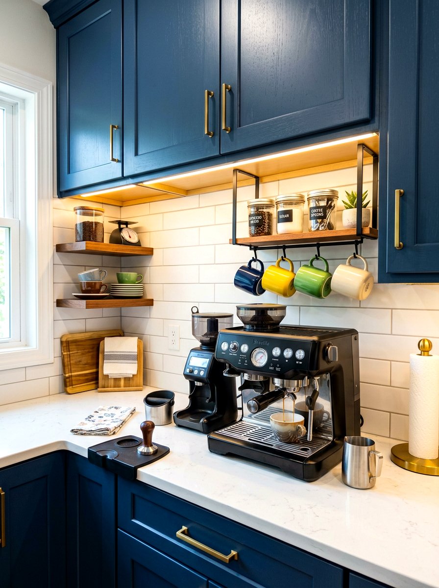 Coffee Station Under Cabinet - 30 coffee station shelf styling ideas