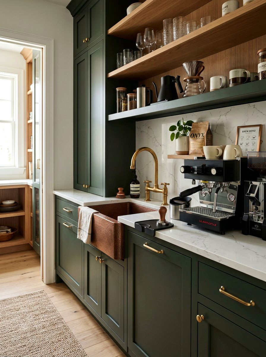Coffee Station With Sink - 30 coffee nook pantry ideas