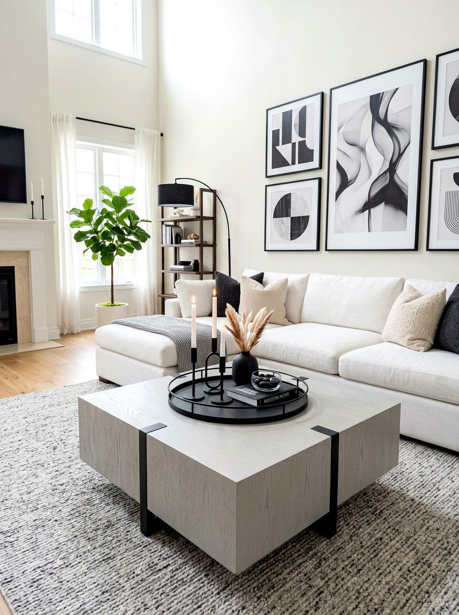 Coffee Table Black Accents - 30 coffee table styling ideas