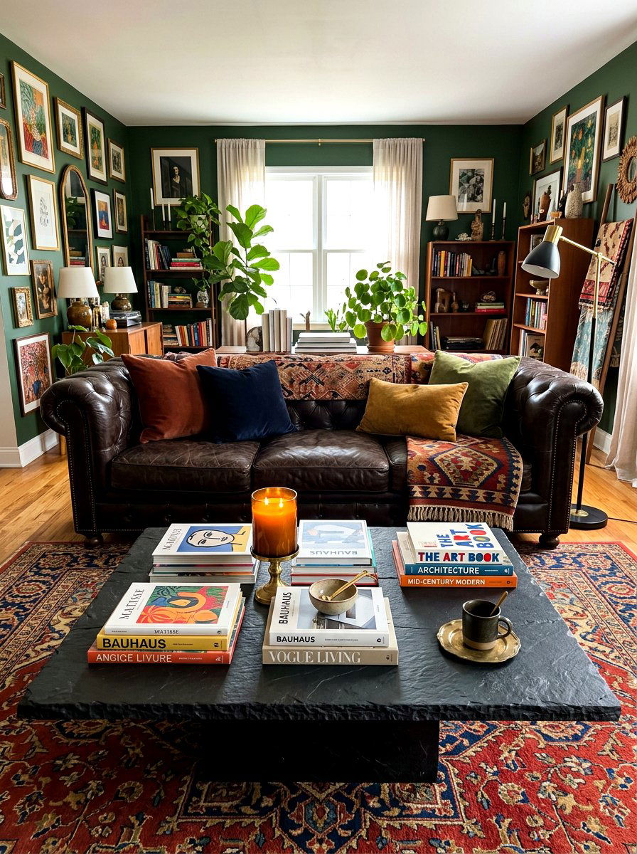 Coffee Table Living Room - 30 moody English living room ideas
