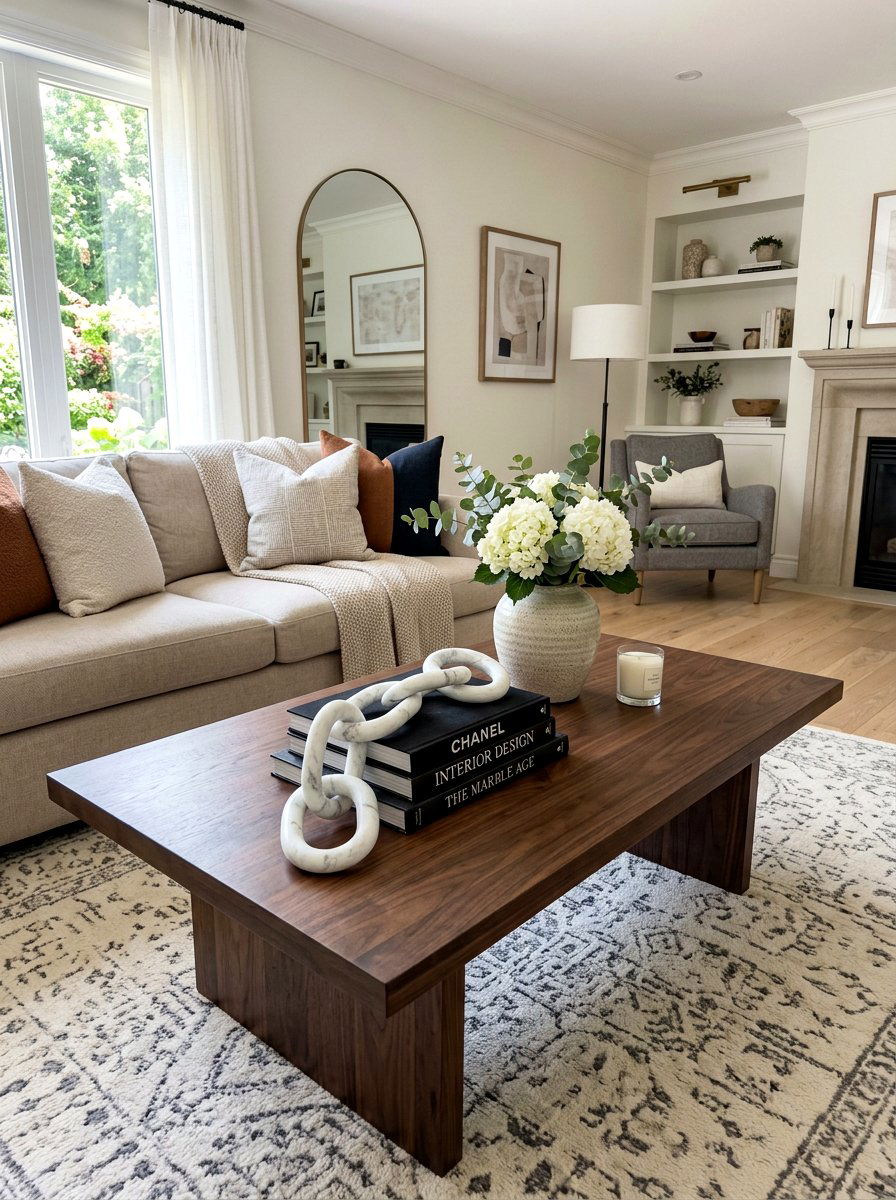 Coffee Table Marble Chain - 30 coffee table styling ideas