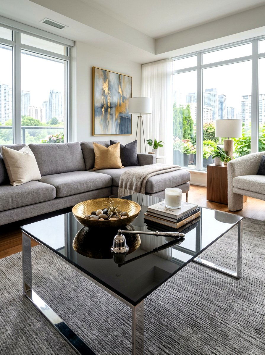 Coffee Table Metallic Accents - 30 coffee table styling ideas