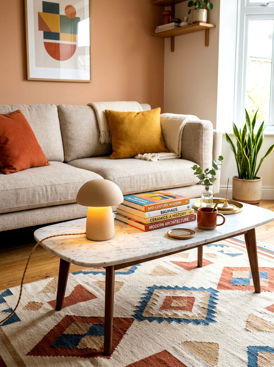 Coffee Table Mushroom Lamp - 30 lamp styling ideas