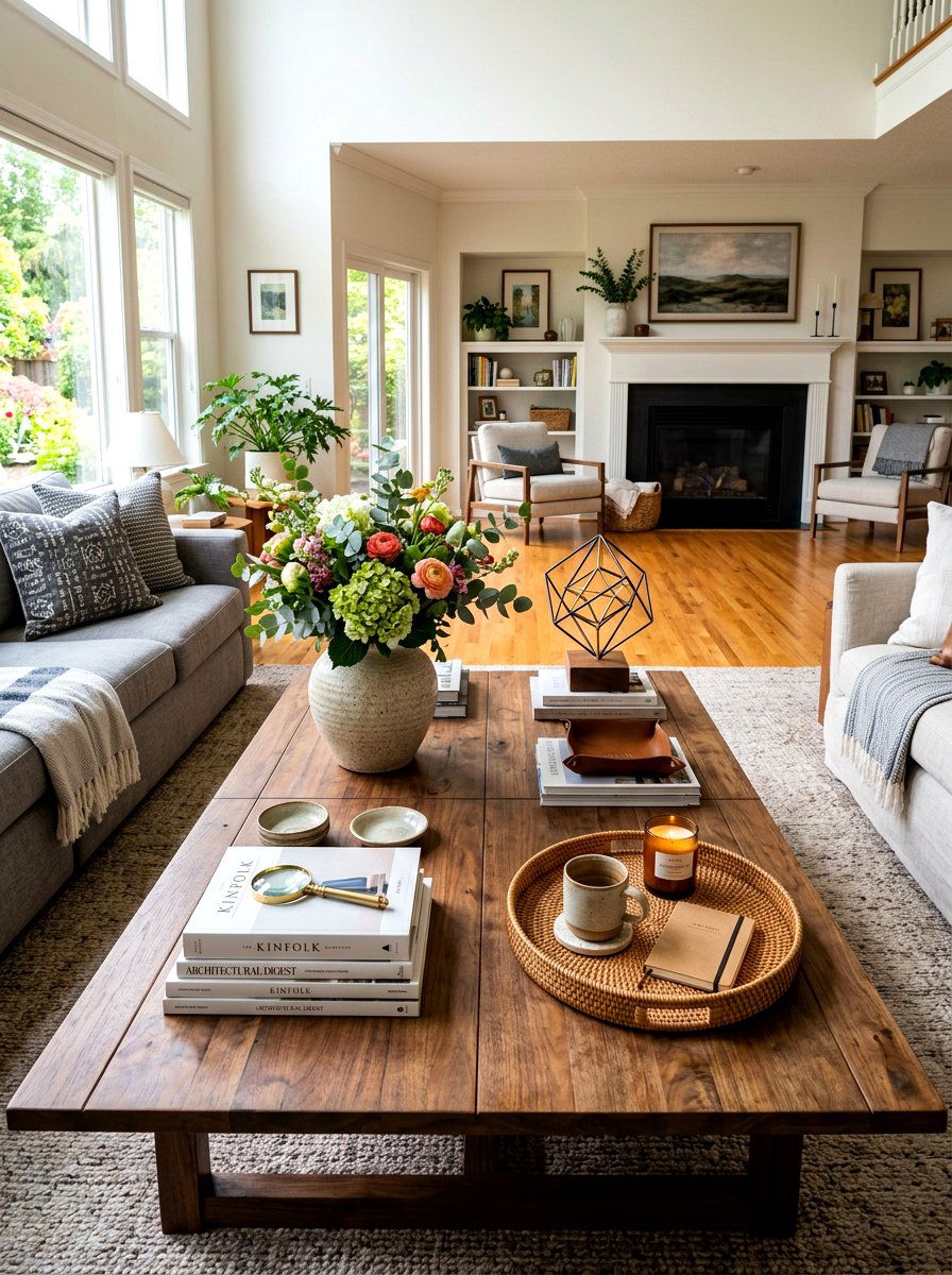 Coffee Table Rectangular Quadrants - 30 coffee table styling ideas