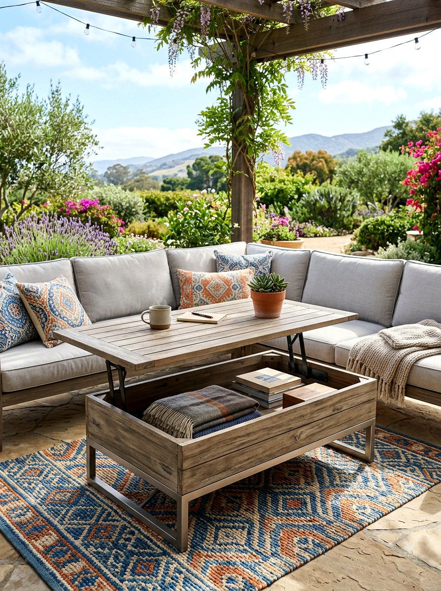 Coffee Table Storage - 30 deck storage ideas