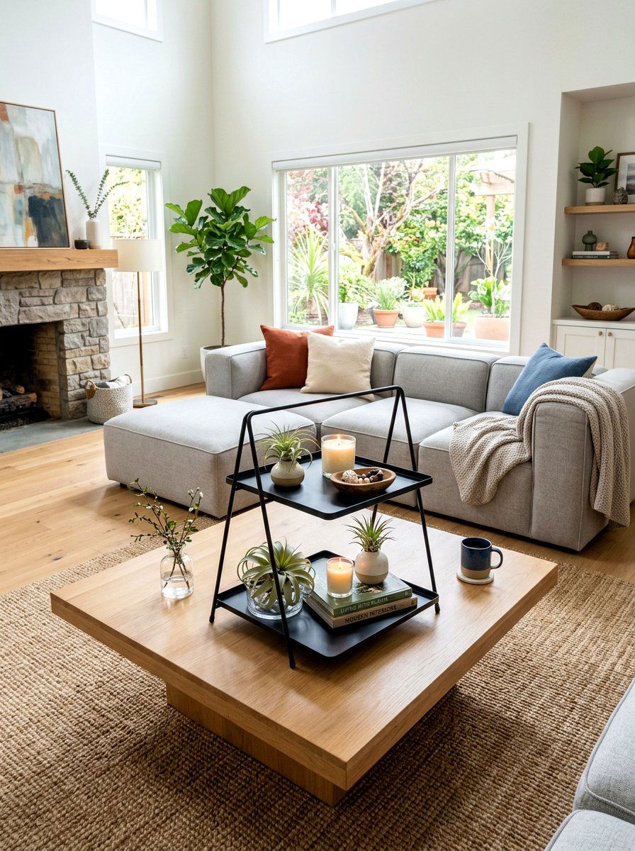 Coffee Table Tiered Stand - 30 coffee table styling ideas