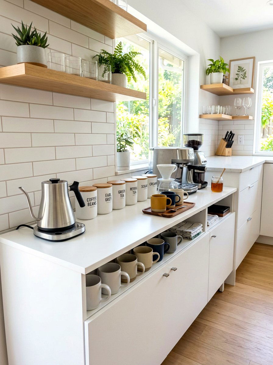 Coffee Tea Bar - 30 tea shelf styling ideas