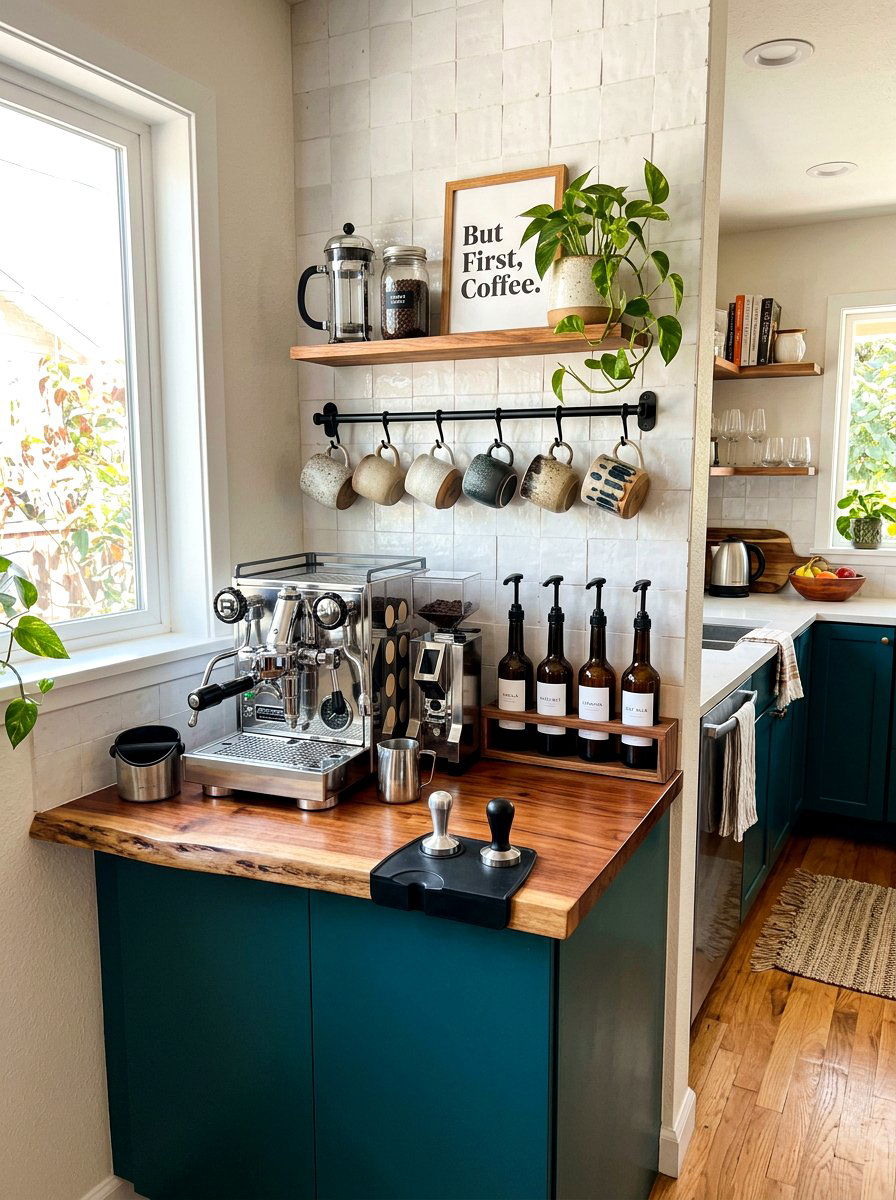 Coffee bar station - 30 TikTok kitchen decor ideas