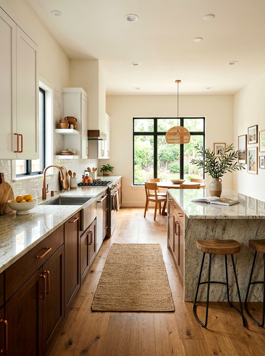 Coffee brown and white kitchen cabinets - 30 kitchen paint cabinet combo ideas