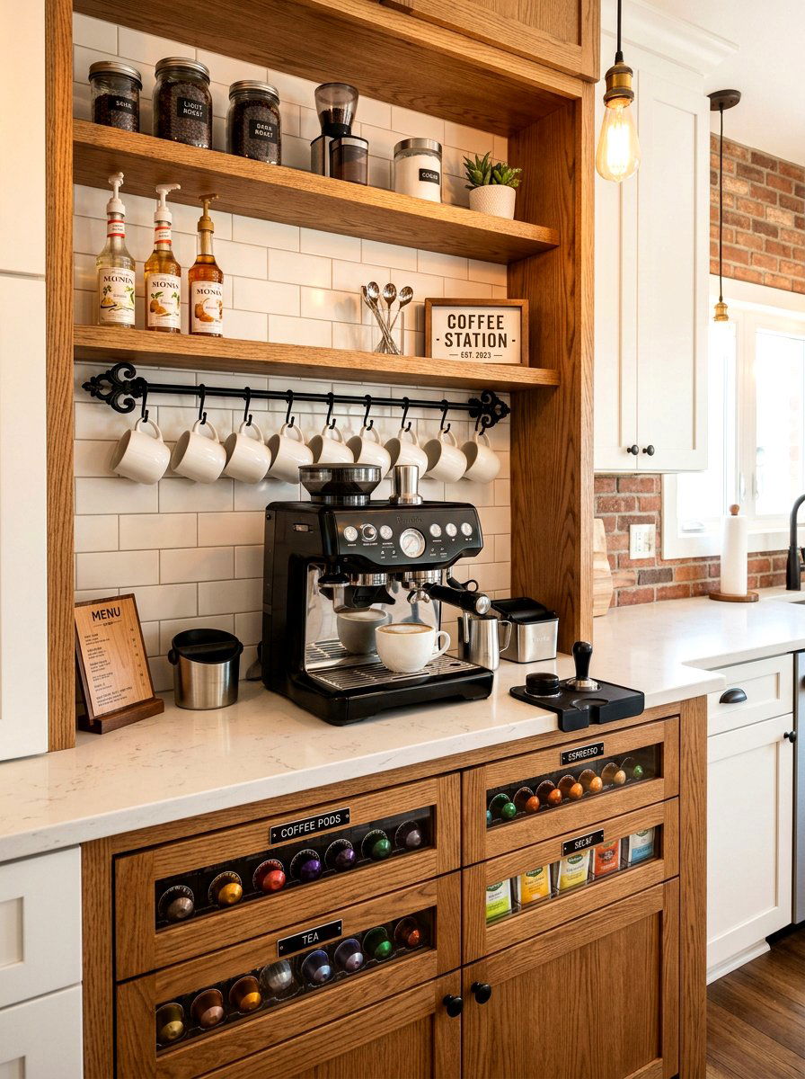 Coffee station pantry - 30 reach in pantry ideas