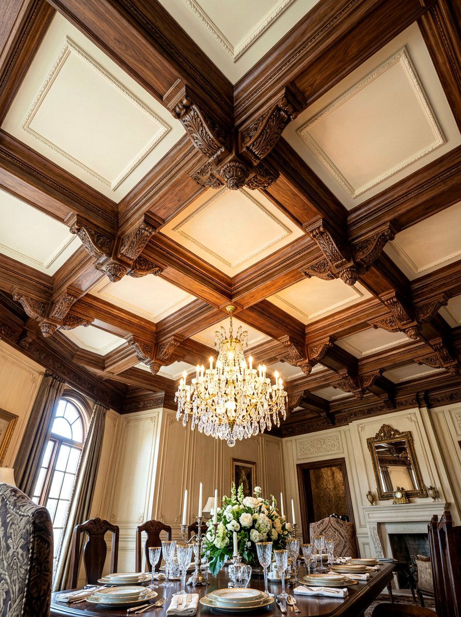 Coffered Ceiling Corbel - 30 decorative corbel ideas