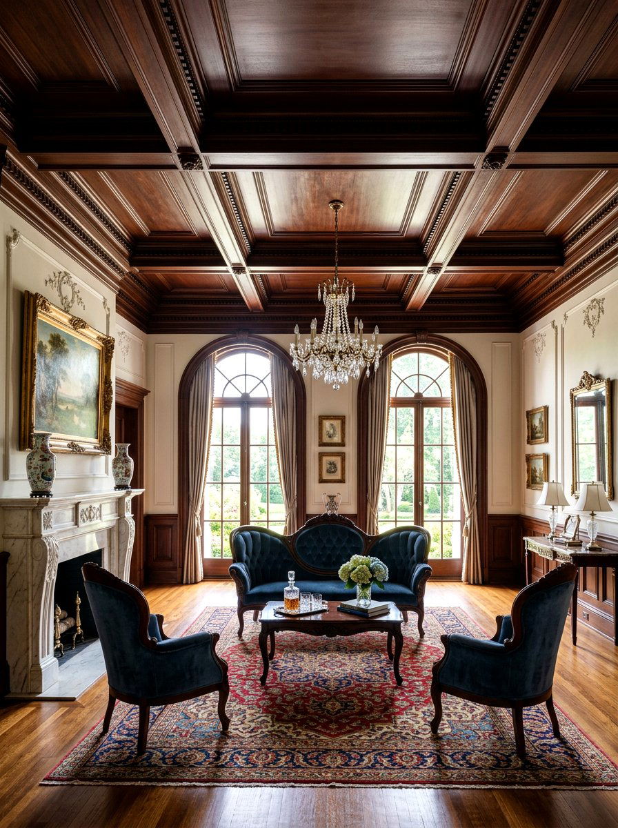 Coffered Ceiling Millwork - 30 high ceiling decorating ideas