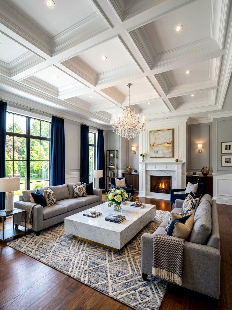 Coffered Ceiling - 30 ceiling design ideas