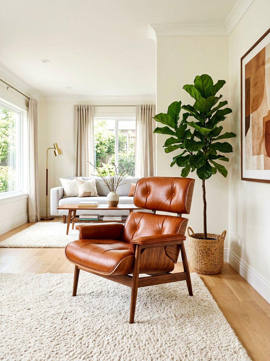 Cognac Leather Chair Living Room - 30 leather accent chair ideas