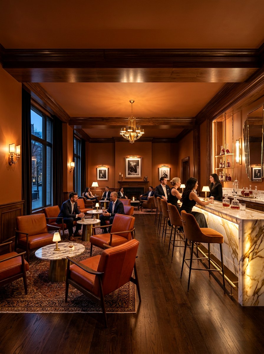 Cognac Lounge - 30 fall color drench ideas