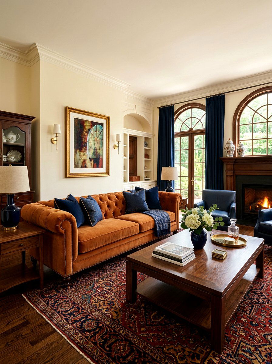 Cognac Velvet Sofa - 30 velvet sofa ideas