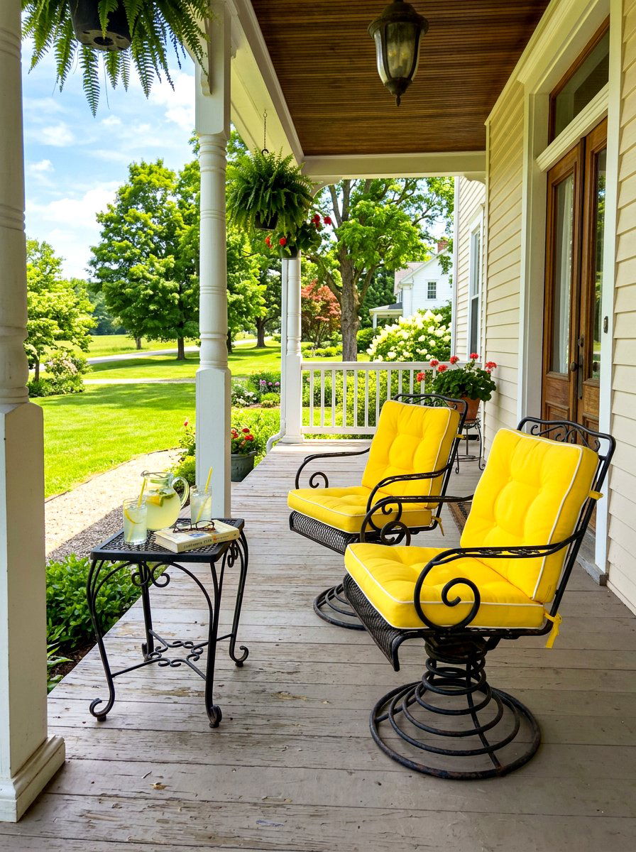 Coil Spring Iron Chair - 30 vintage iron patio furniture ideas