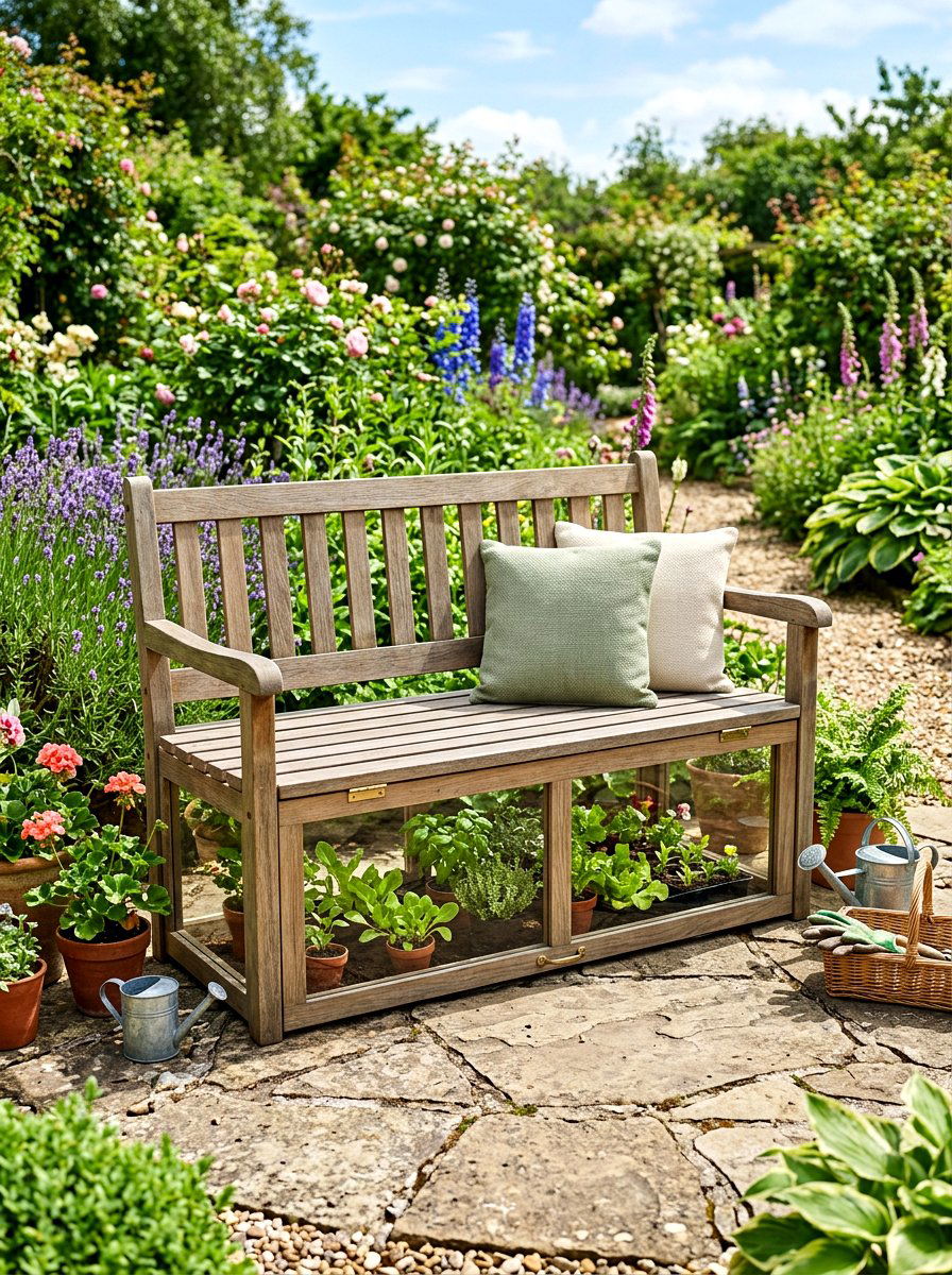 Cold Frame Bench - 30 cold frame garden ideas