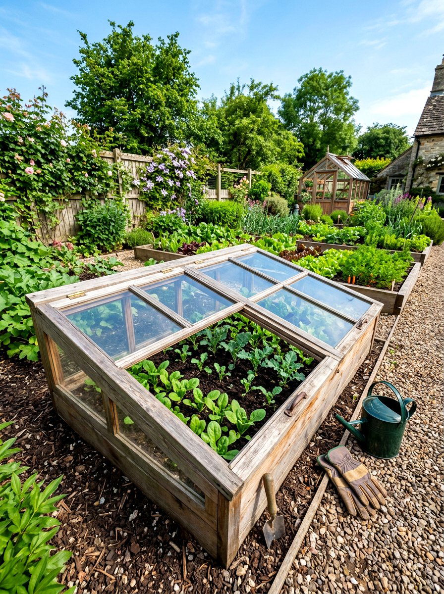 Cold Frame Garden - 30 edible backyard landscaping ideas