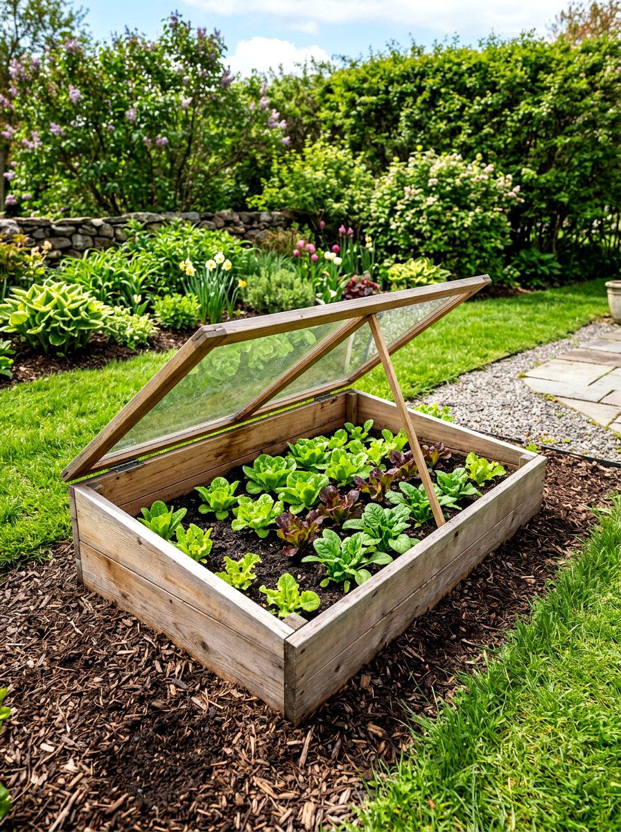 Cold Frame Garden - 30 organic vegetable garden ideas