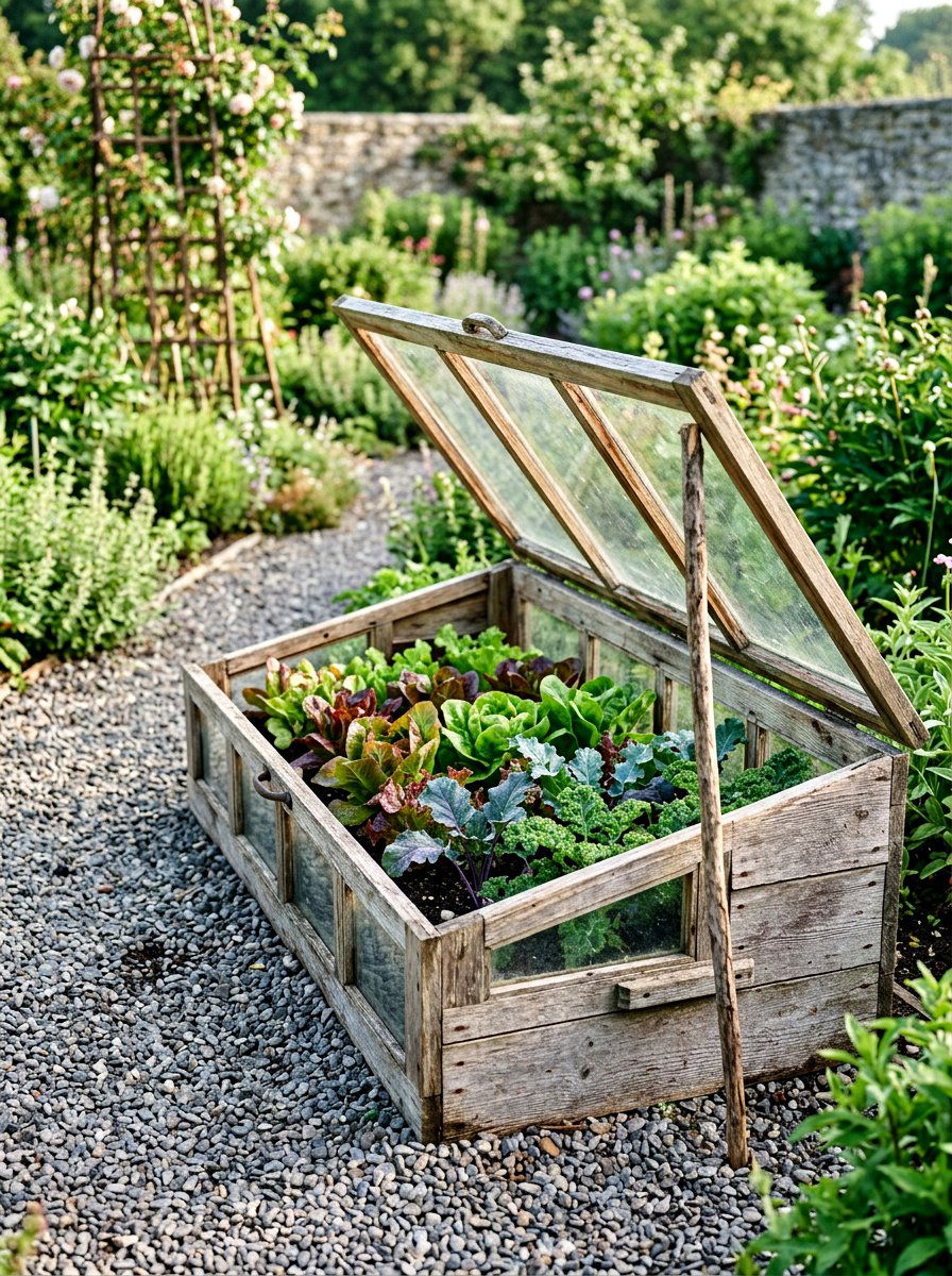 Cold Frame Garden Bed - 30 mini backyard greenhouse ideas