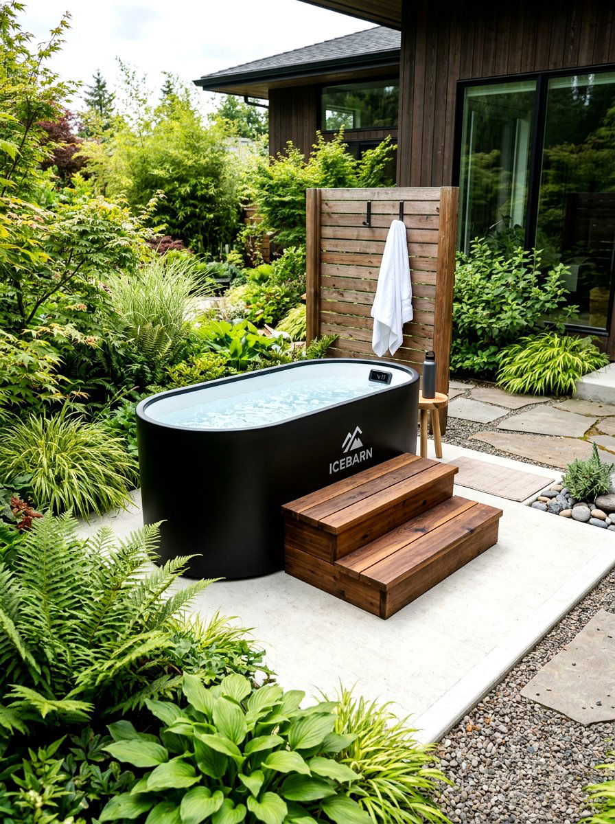 Cold Plunge Tub - 30 backyard spa retreat ideas