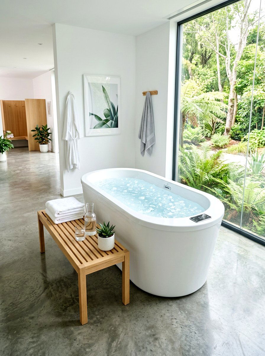 Cold Plunge Wellness Station - 30 spa corner ideas