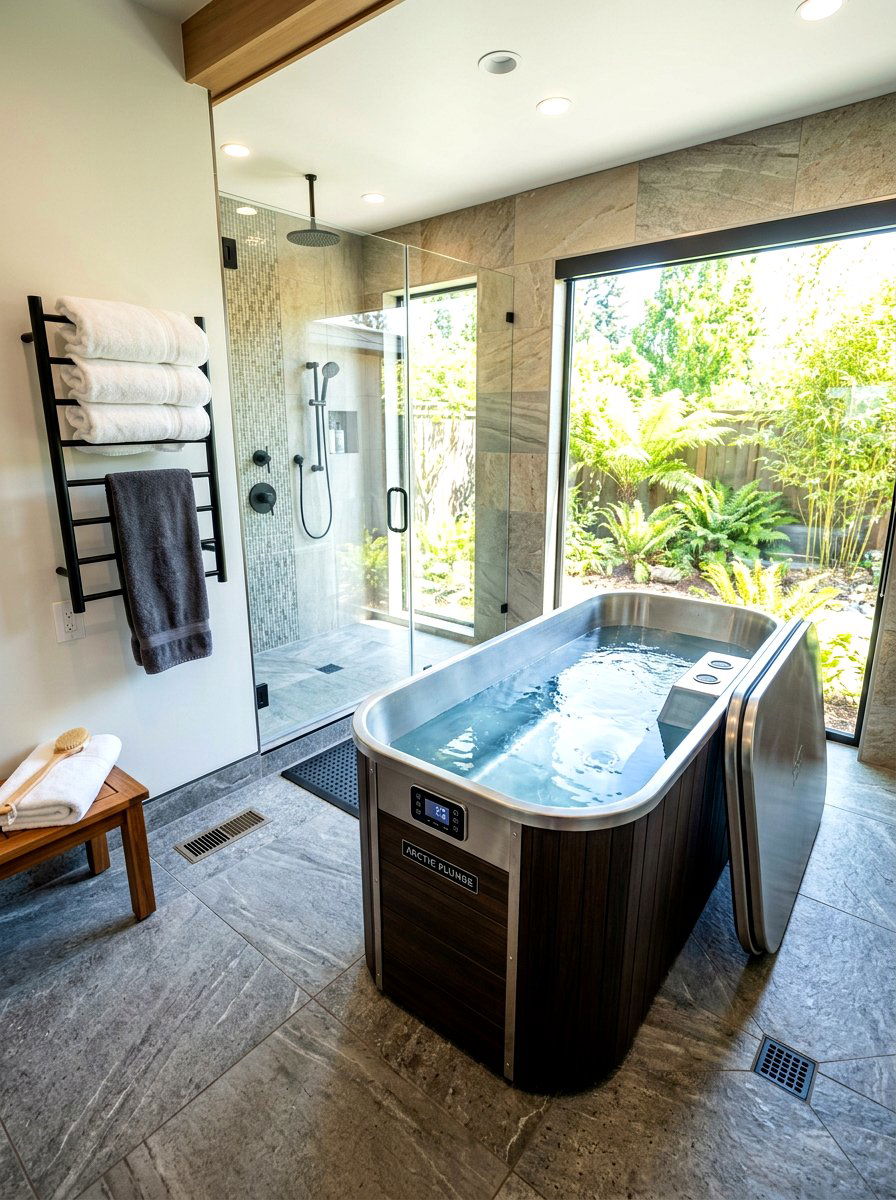 Cold plunge tub - 30 recovery room ideas