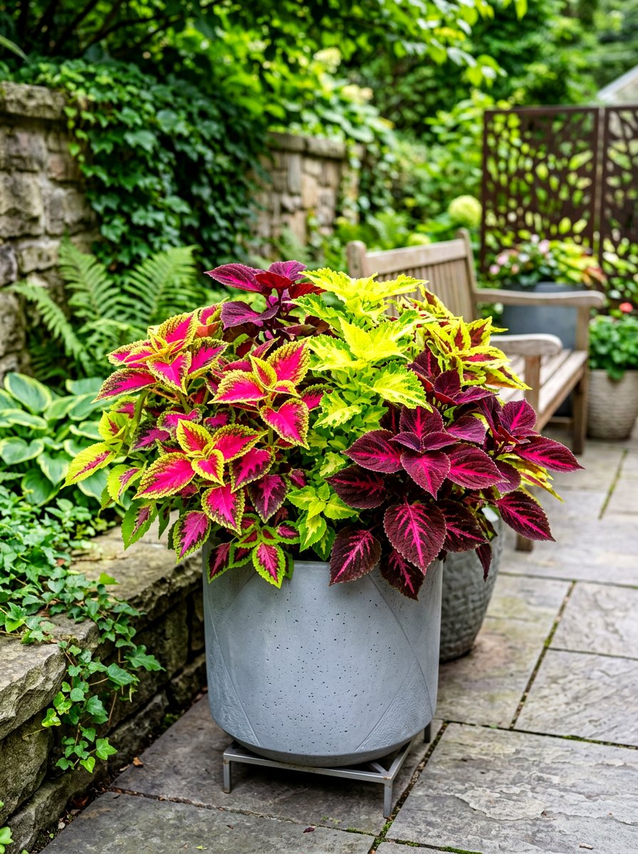 Coleus Foliage Pot - 30 shade container garden ideas