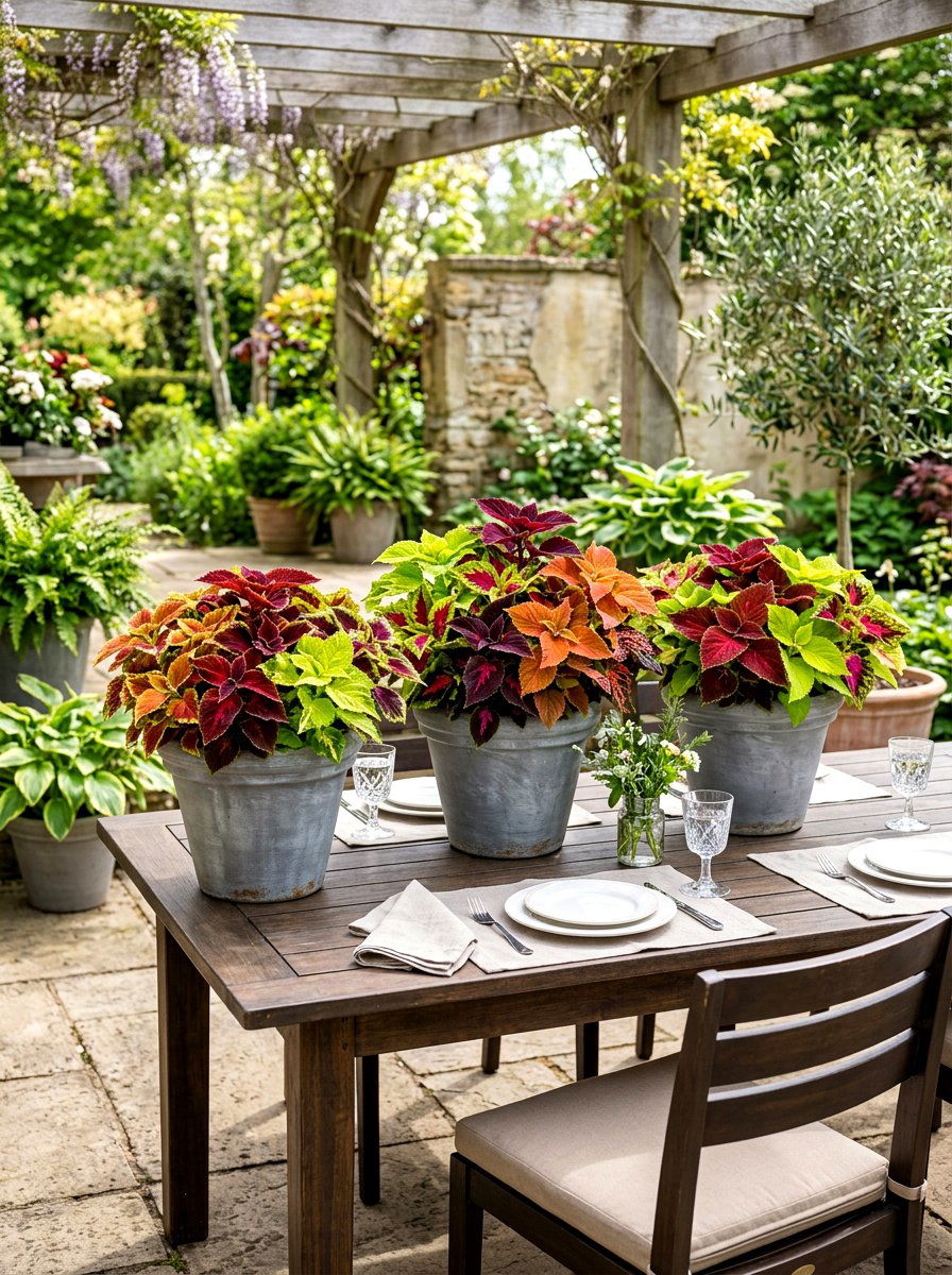 Coleus Patio Arrangements - 30 patio plant ideas