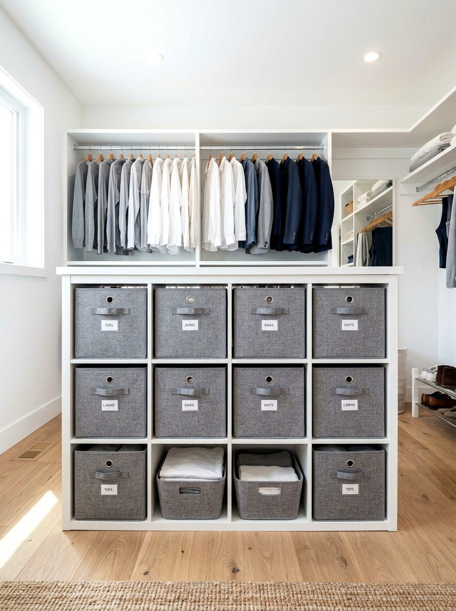 Collapsible Fabric Storage Cubes - 30 foldable furniture apartment ideas
