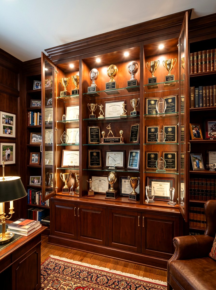 Collector Trophy Case - 30 glass cabinet decor ideas