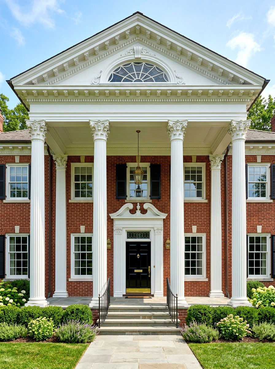 Colonial Column Portico - 30 covered entryway ideas